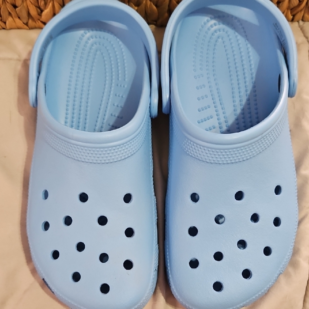 Women's Light Blue Crocs - Picture 2 of 5